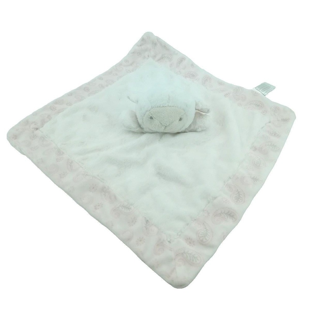 Blankets & Beyond Lamb Lovey Pink White Security Blanket Baby Plush